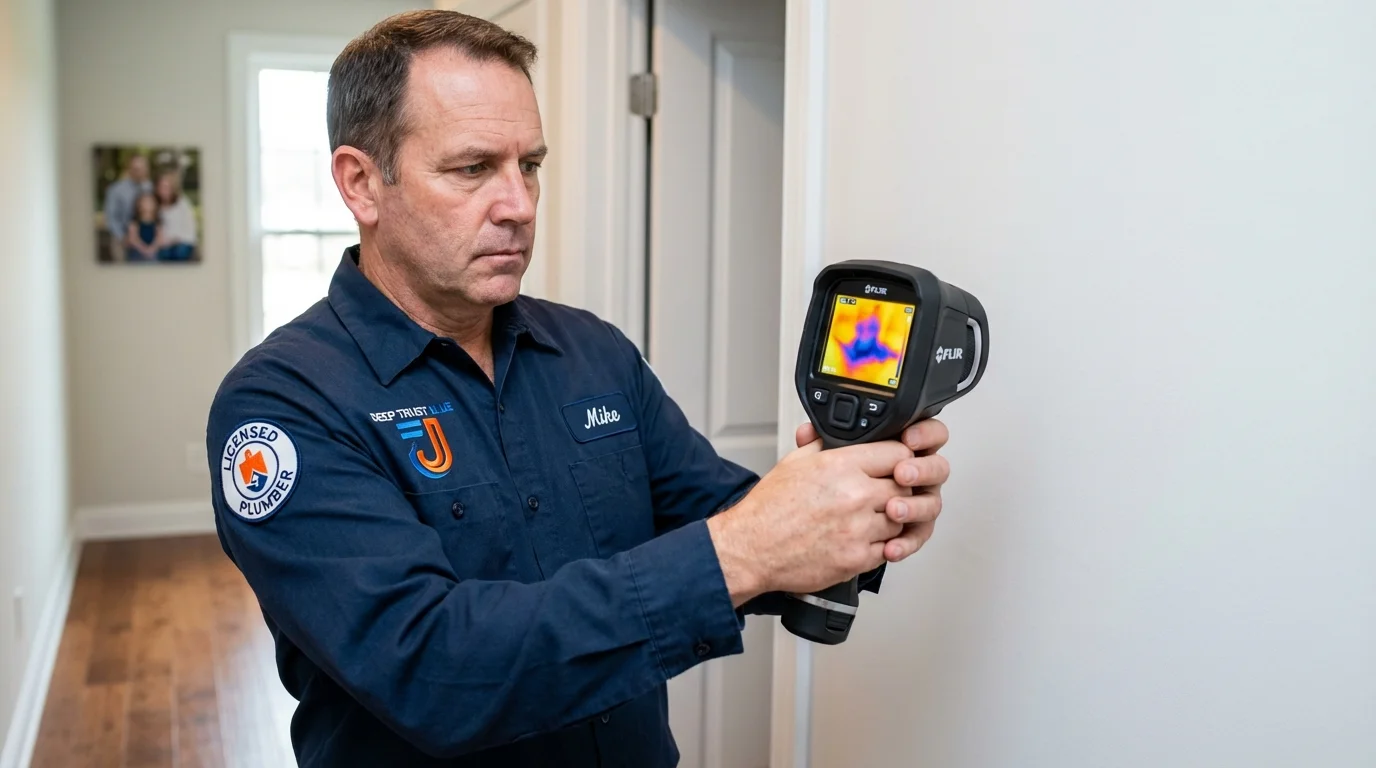 Thermal imaging leak detection by Johns Plumbing LLC in Malden